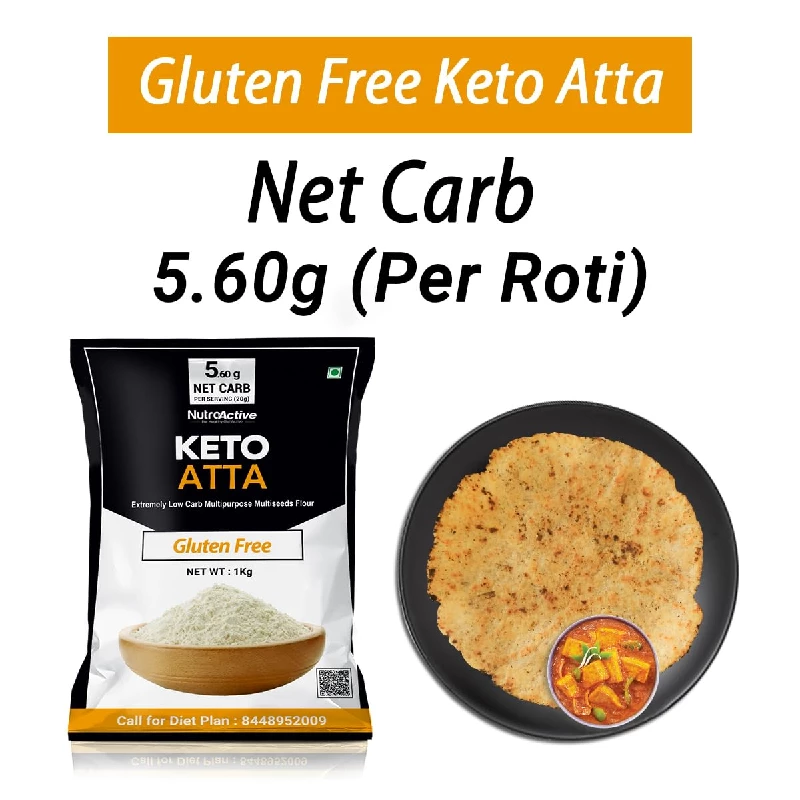 NutroActive Keto Atta Gluten Free Ultra Low Carb Flour, 1 kg-3.webp